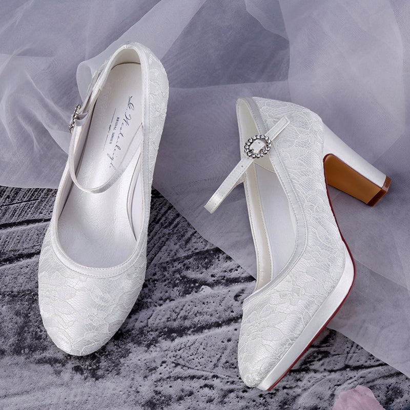 Square Heels Bridal Shoes Alexa