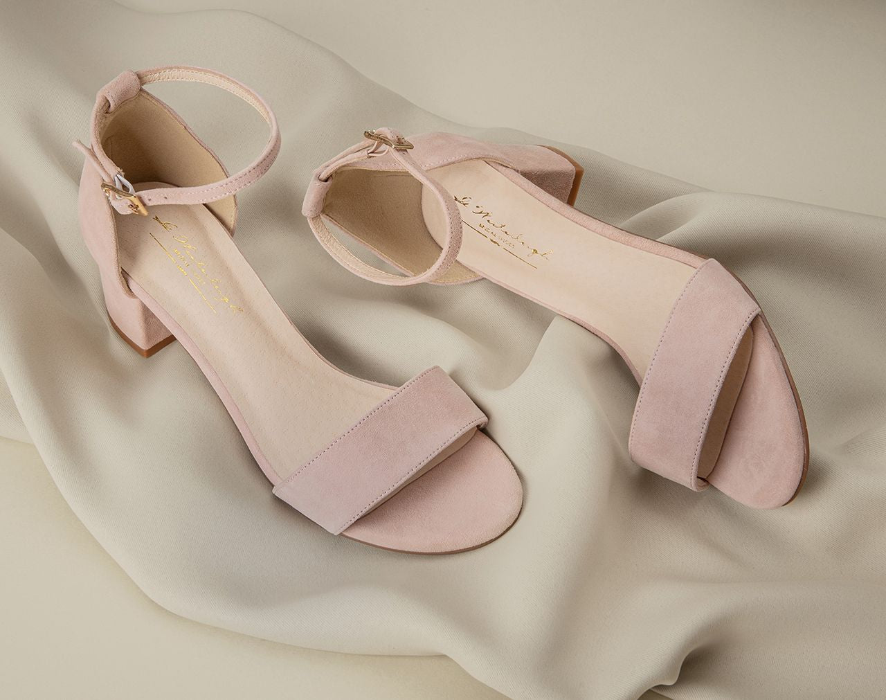 Bridal Shoes Blush Low Heel Alin