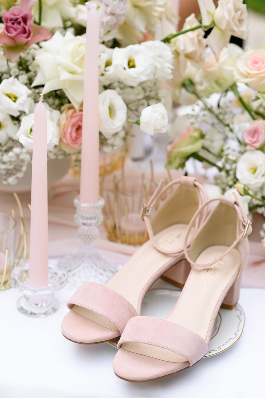 Bridal Shoes Blush Low Heel Alin