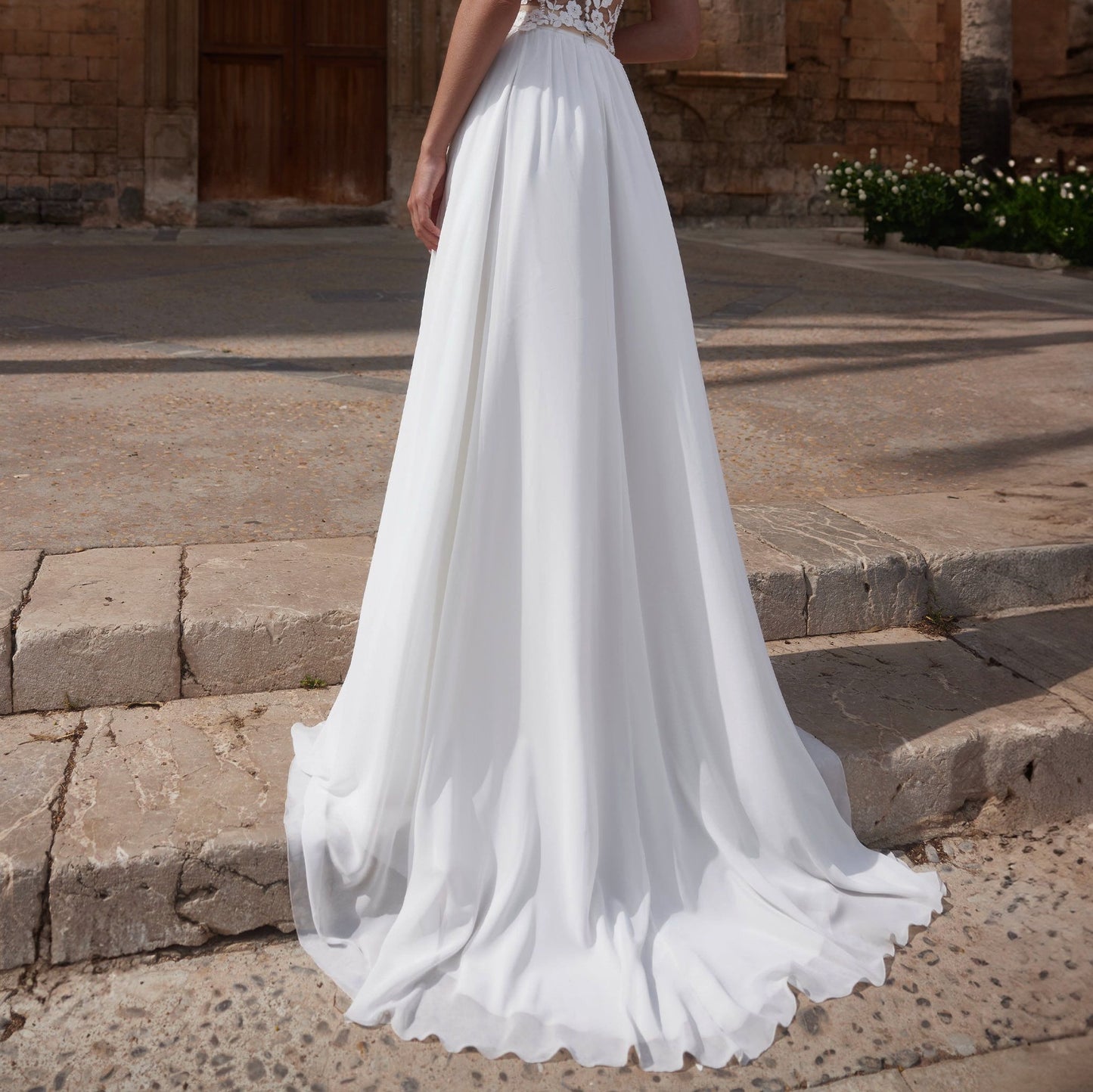 Bridal Separates Skirt with Train and Slit