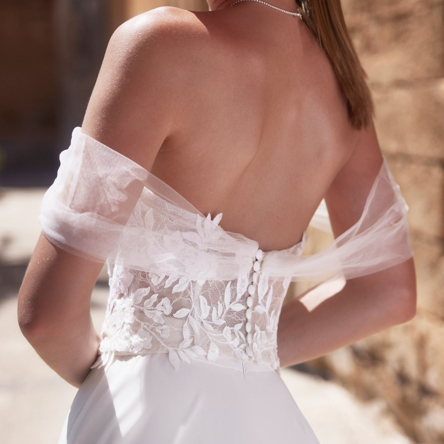 Off-the-Shoulder Bridal Top Eliza