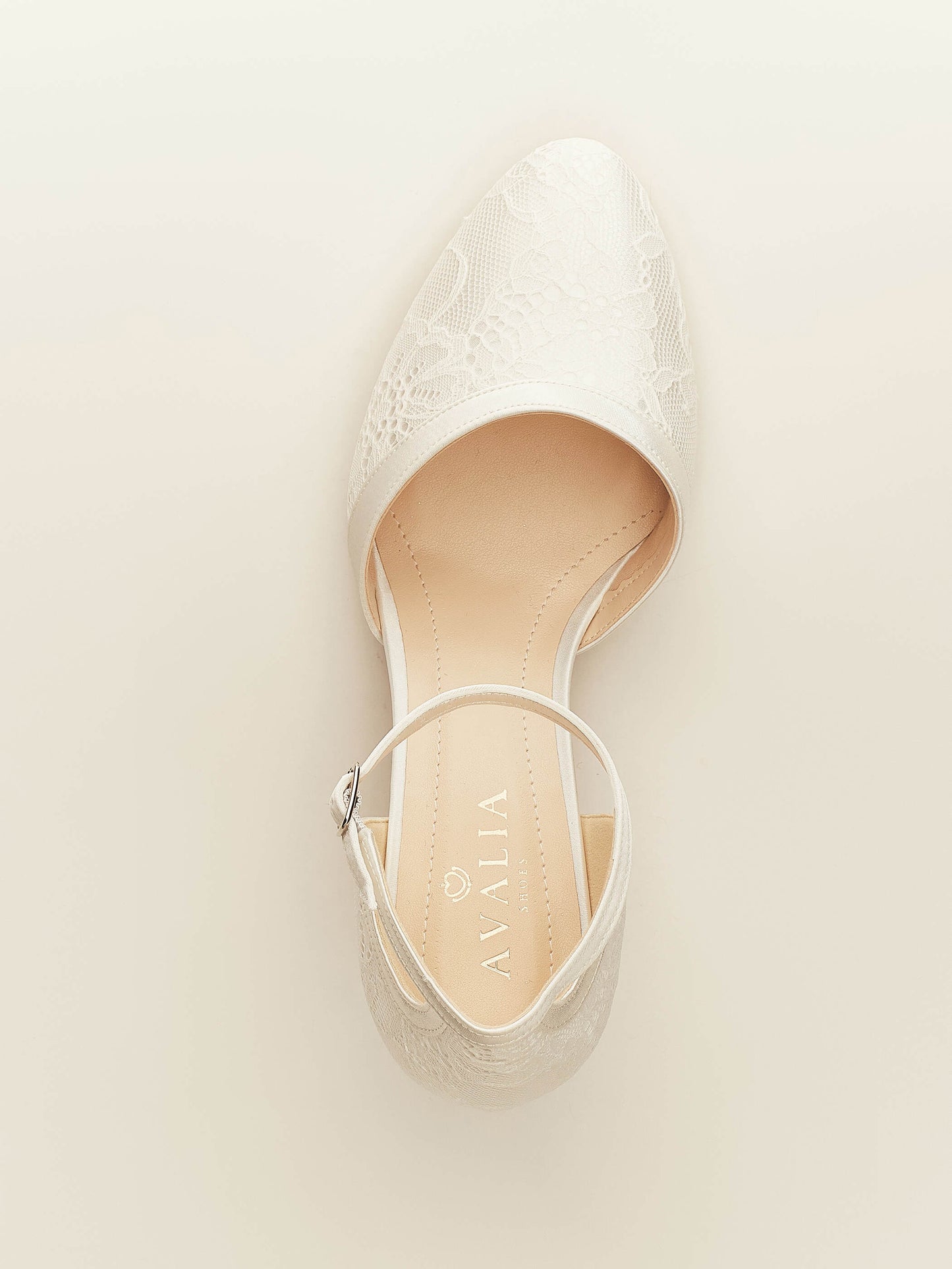 Bridal Shoes Low Heel and Lace Kate