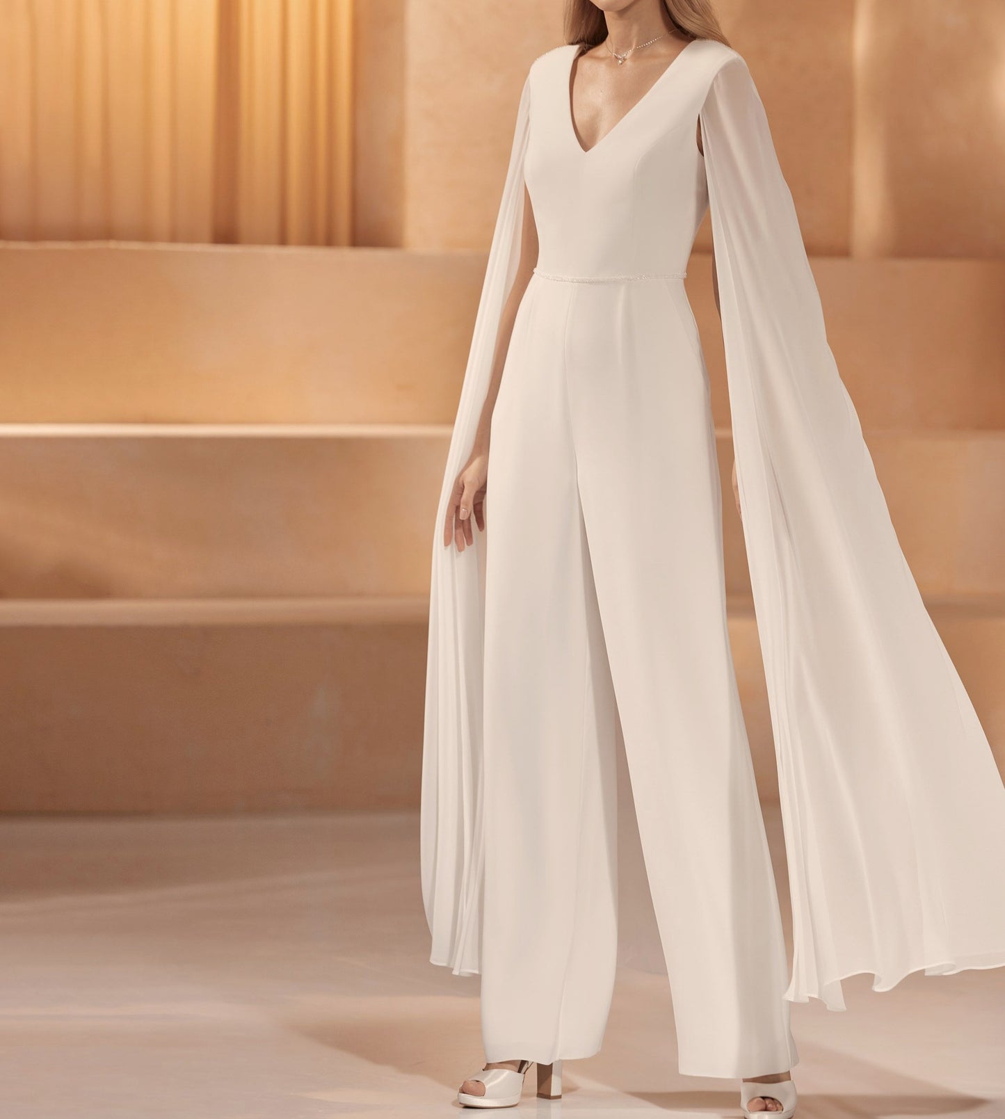 Bridal Jumpsuit with cape