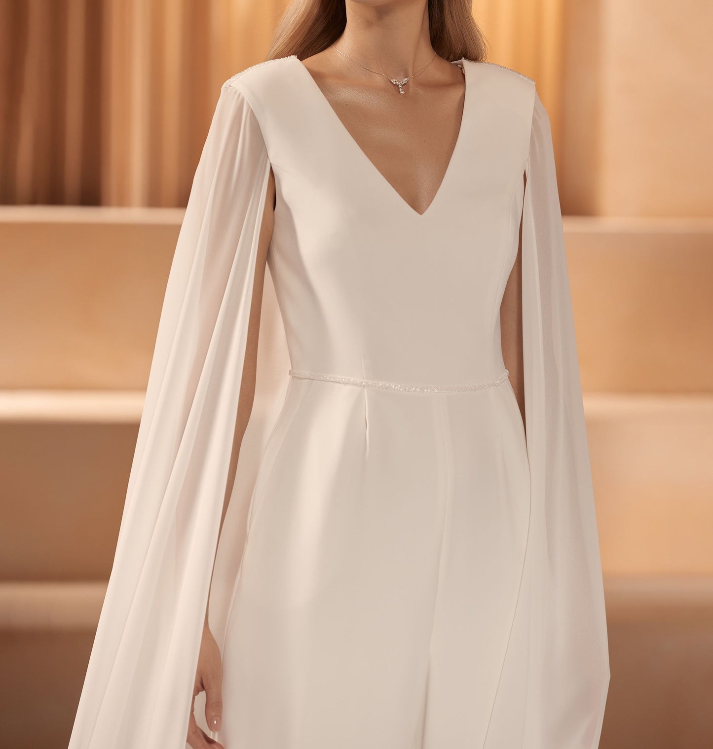 Bridal Jumpsuit with Cape