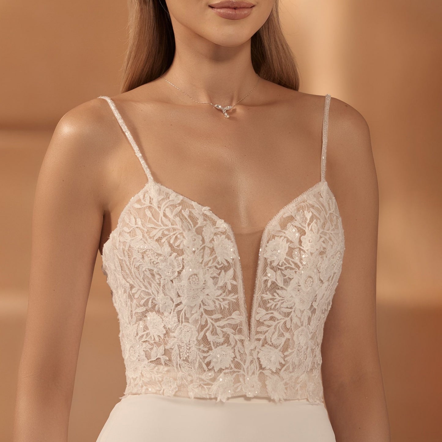 Bridal Top With Straps and Rhinestones Xena