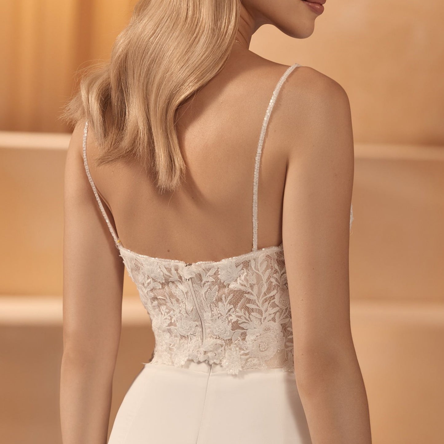 Bridal Top With Straps and Rhinestones Xena