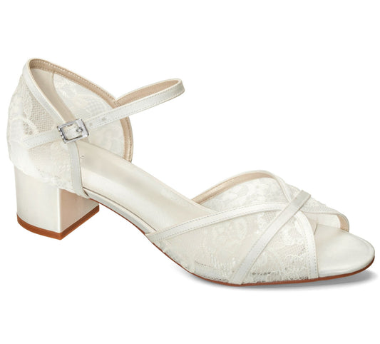 Sandales de mariée en dentelle, chaussures de mariage en dentelle, chaussures de mariée en dentelle