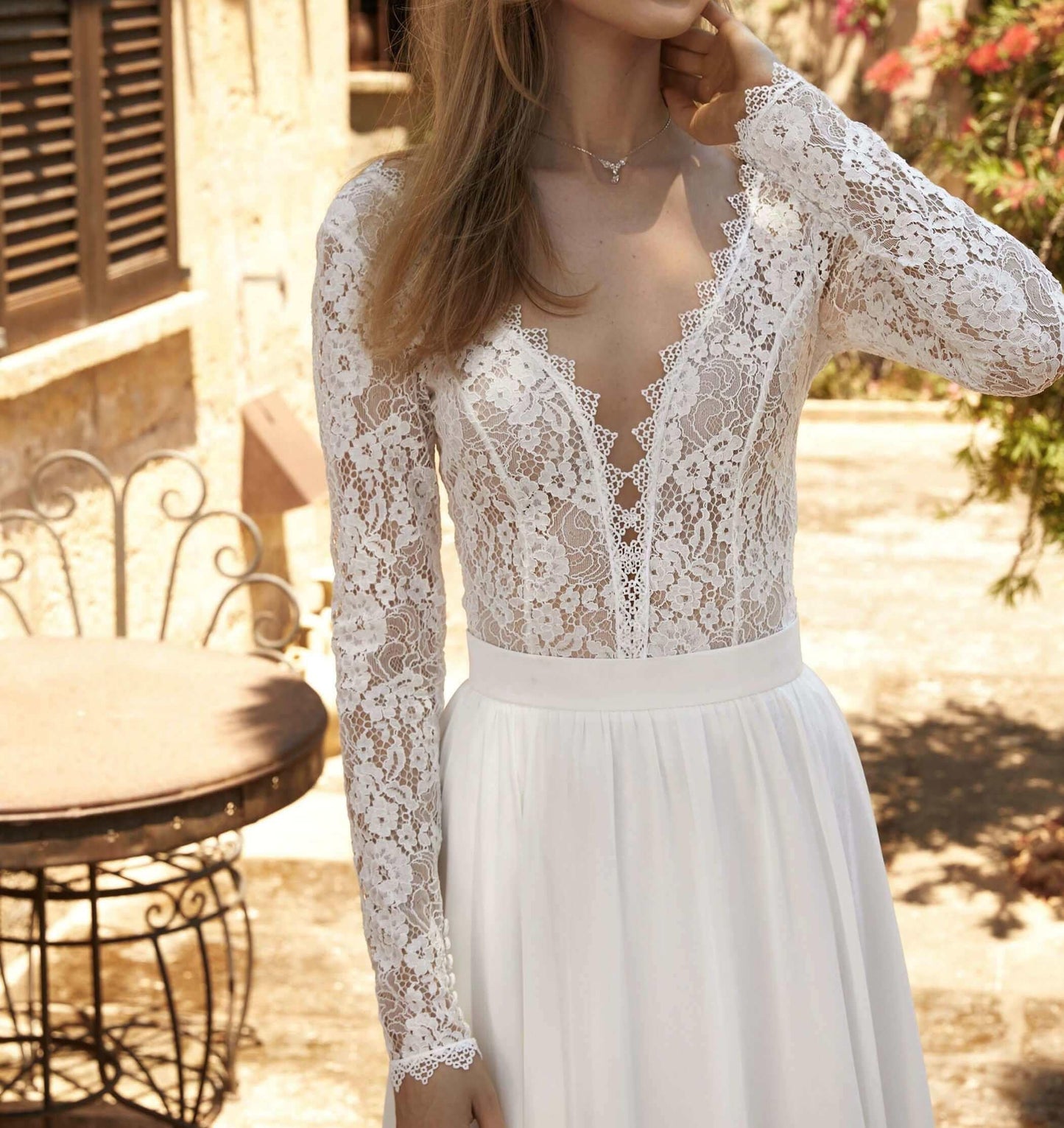 Lace Bridal Bodysuit Anette