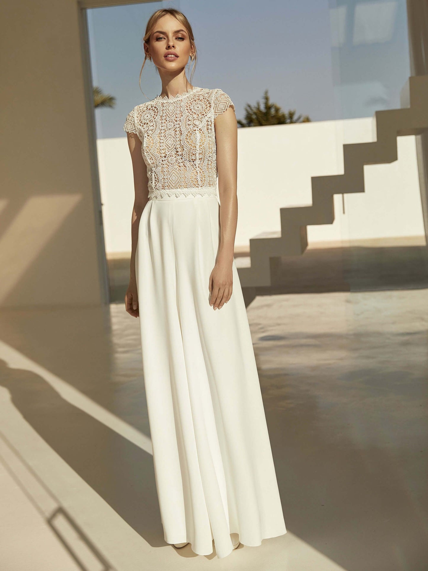 Two-Piece Bridal Outfit Top Pants
