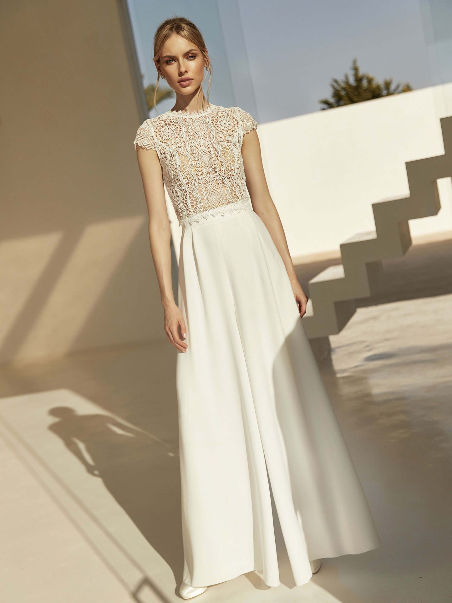 Two-Piece Bridal Outfit Top Pants