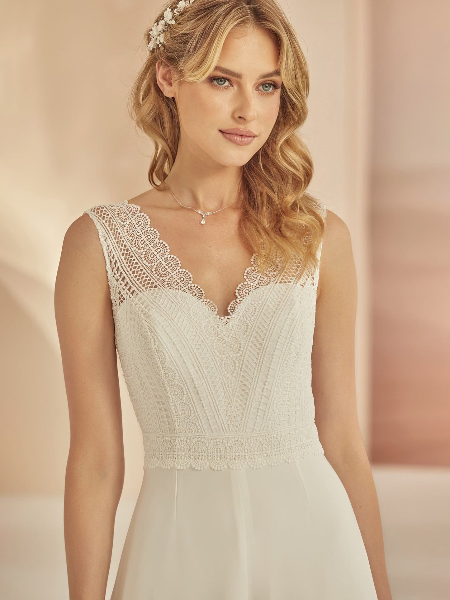 Bridal Jumpsuit with Open Back Diane