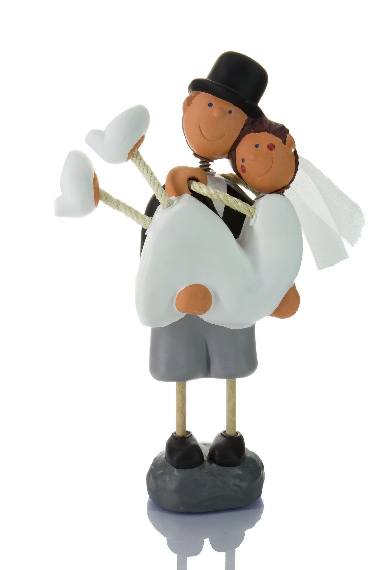 Topper Tarta Boda Terracota/ Handmade Bridal Cake Topper/ Novios para Tarta Boda/ Figuras Tarta Boda/ Topper Tarta Nupcial Originales/