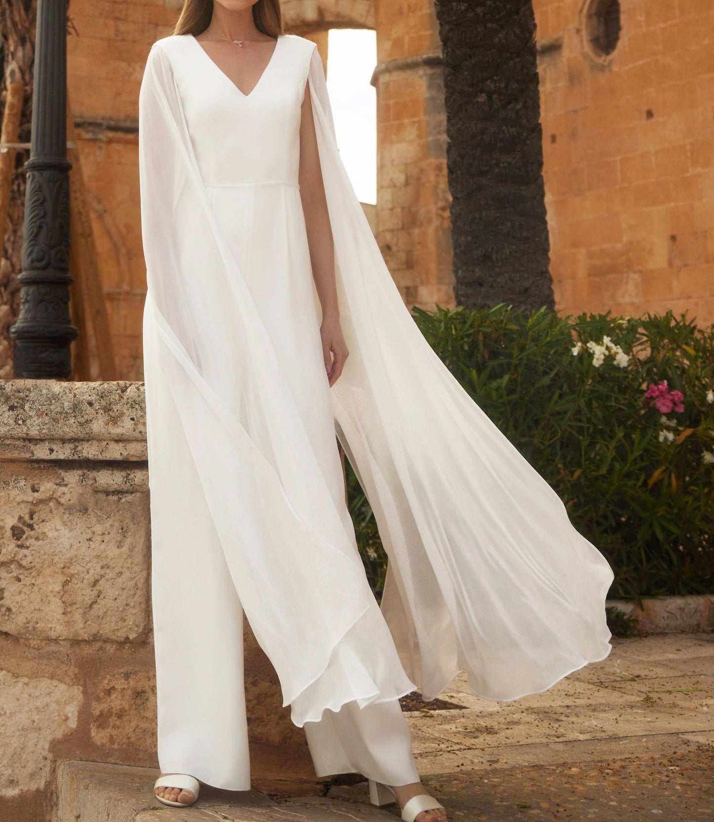 Bridal Jumpsuit with Cape