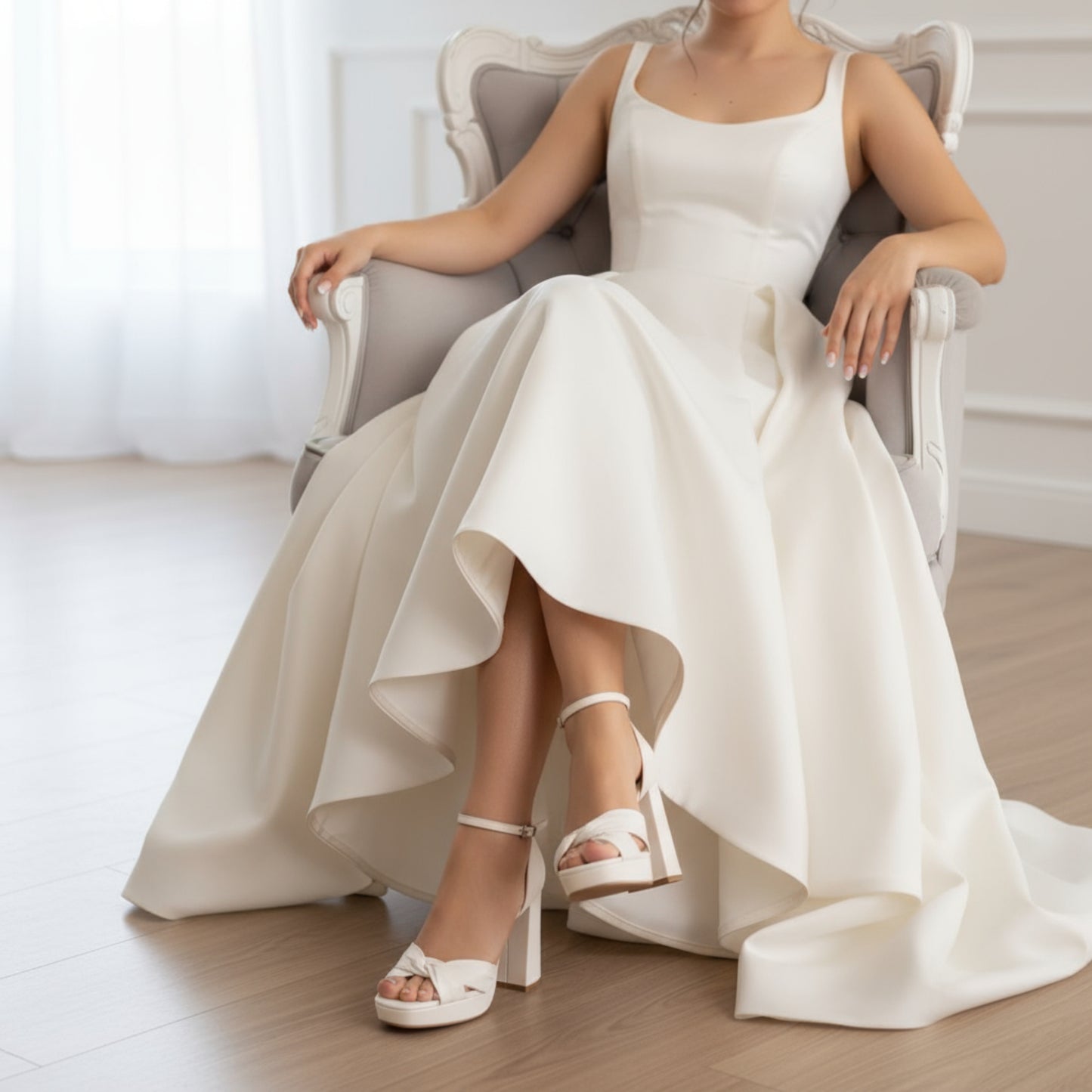 chunky wedding heels
