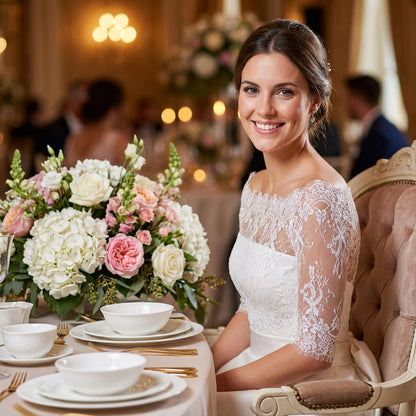 Bridal top sheer lace