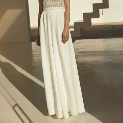 Bridal Separate Crepe Pants Wide Leg Lina