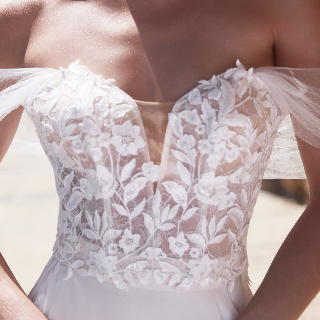 Off-the-Shoulder Bridal Top Eliza