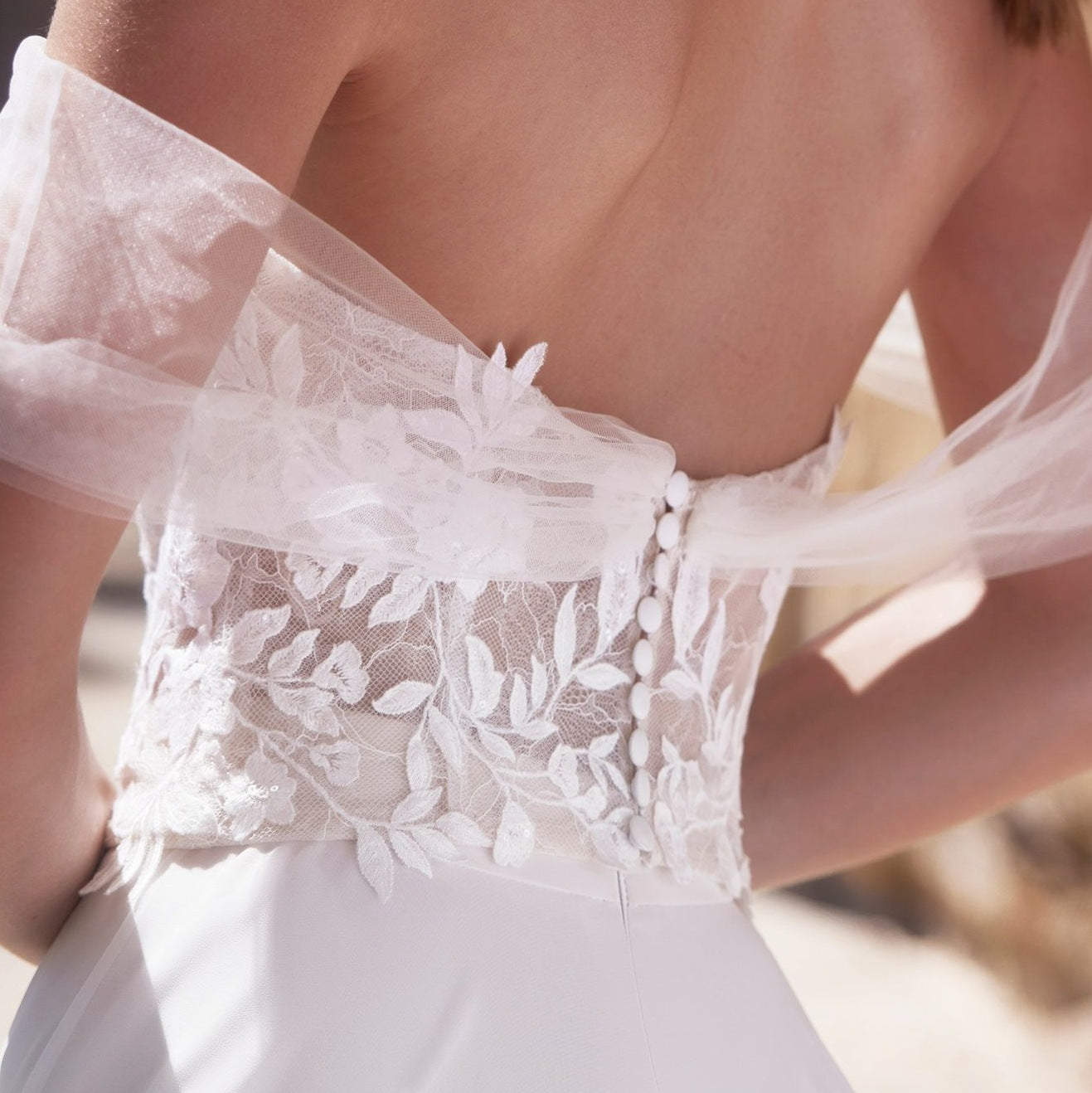 Off-the-Shoulder Bridal Top Eliza