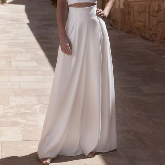 Bridal Separate Crepe Pants Wide Leg Leah