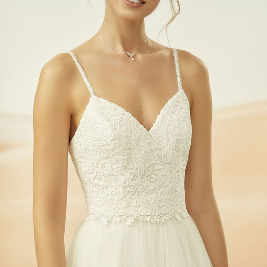 Bridal corset covered with lace