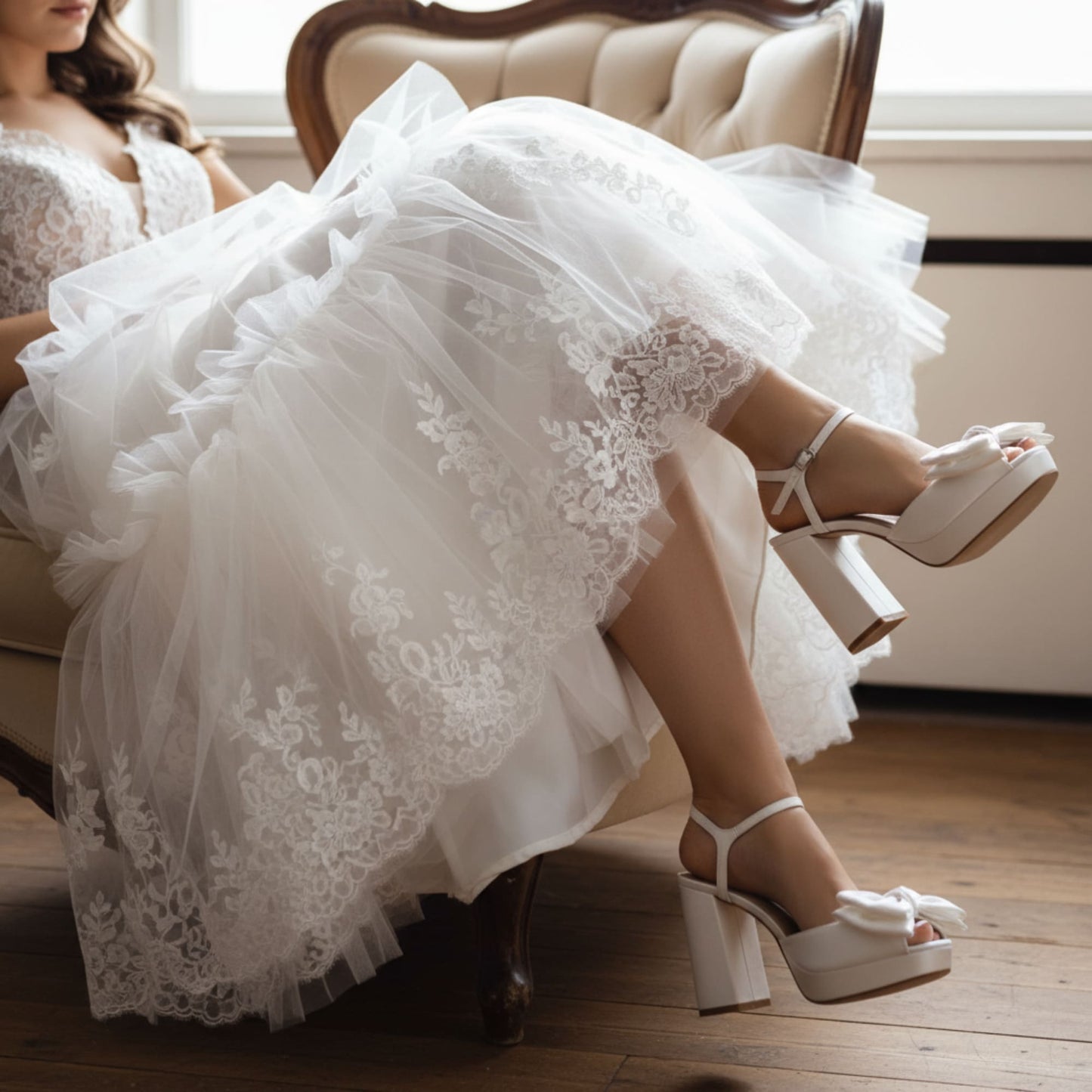 platform wedding heels
