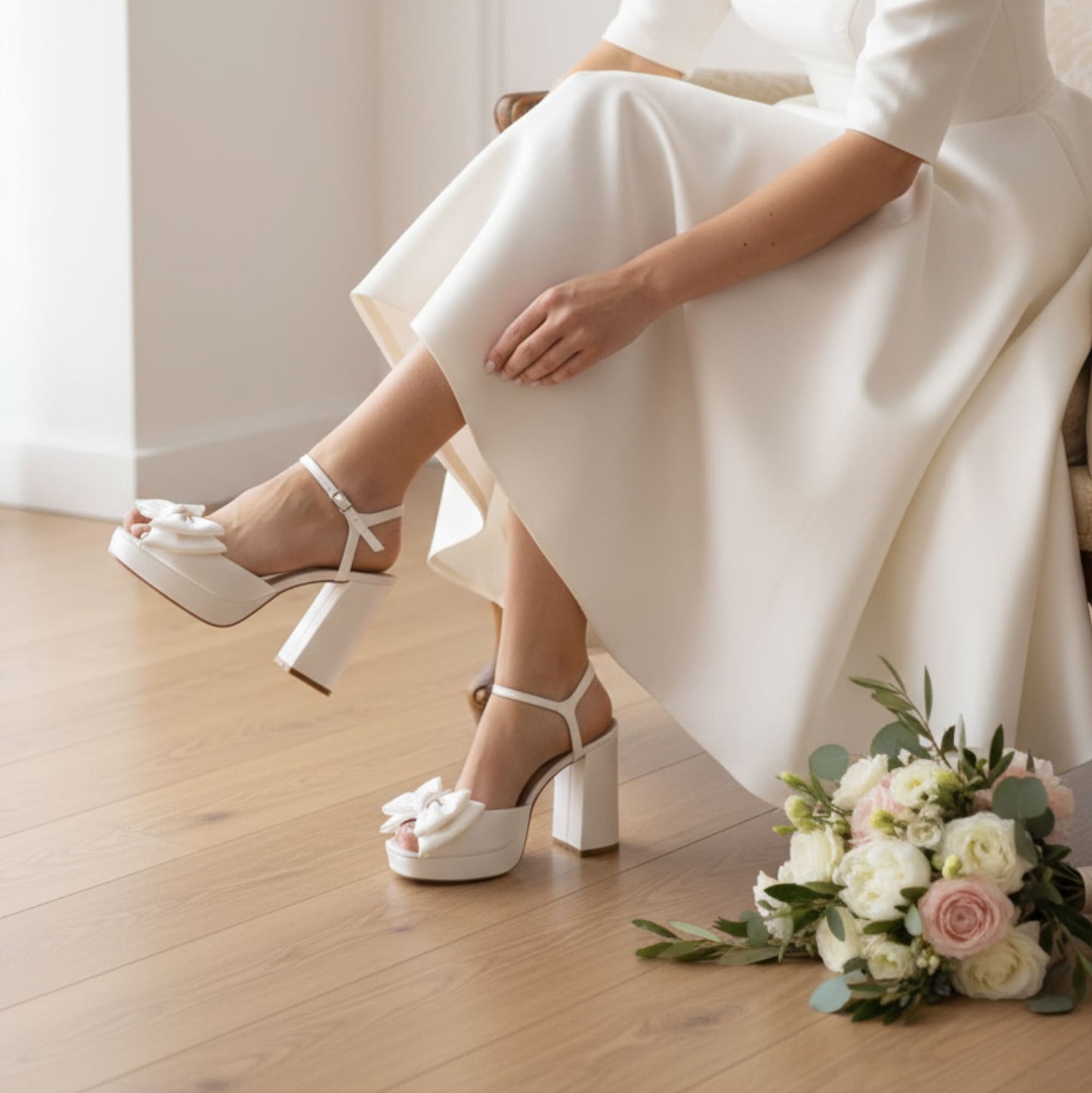 bridal platform heels
