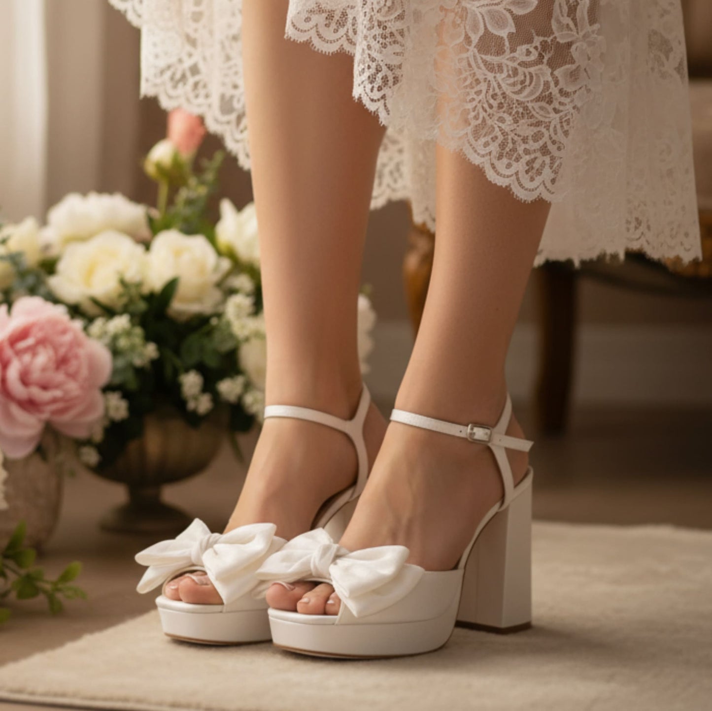 chunky wedding heels

