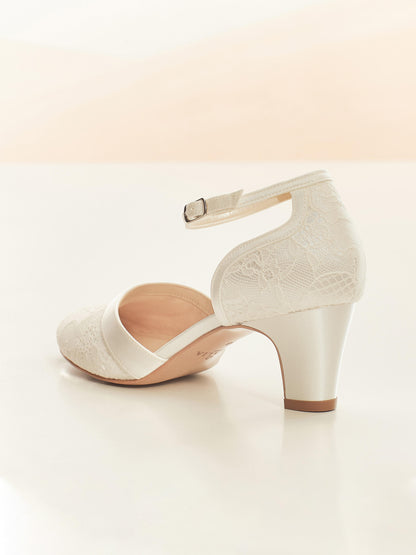 Bridal Shoes Low Heel and Lace Kate