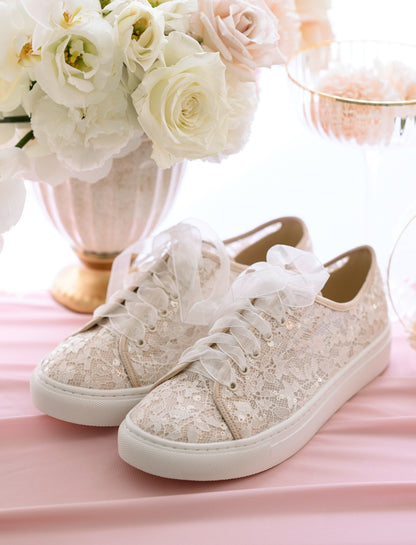Sneakers da sposa rosa