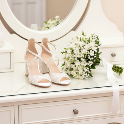 lace sandals wedding