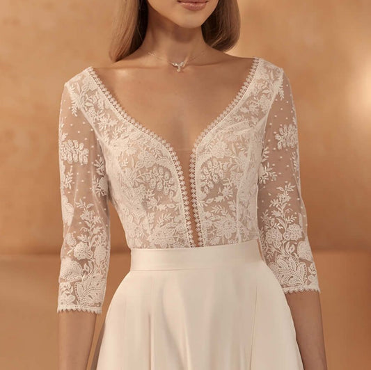 Bridal Separate Lace Topper Harper