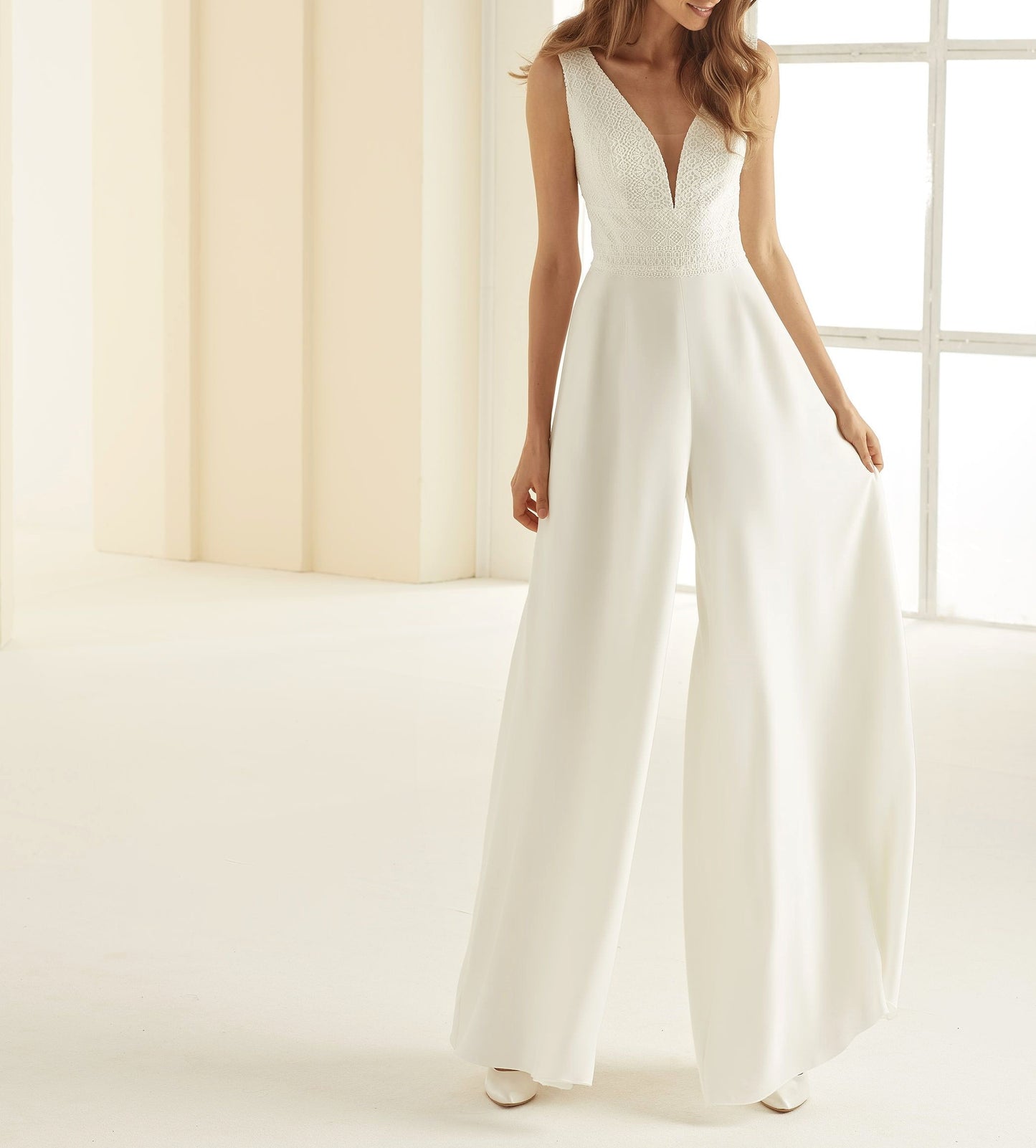 Bridal Jumpsuit Wide Leg Chiara