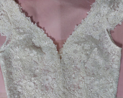 Short Sleeve Wedding Dress Topper With Rhinestones