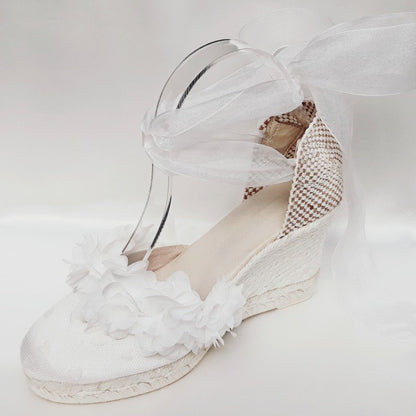 Espadrilles de mariée pour un mariage à la plage