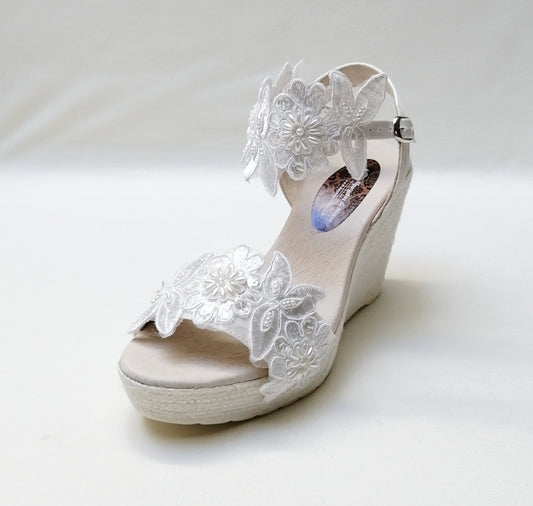 Bridal Espadrilles Wedge, Espadrilles for Brides, Wedges For Brides