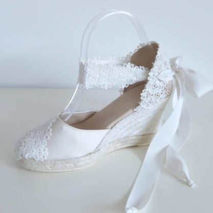 Espadrillas da sposa, sandali da sposa per matrimonio in spiaggia, sandali da sposa comodi, regalo per addio al nubilato, sandali estivi, sandali spagnoli