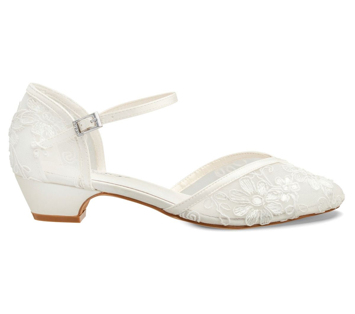 Low-heeled bridal shoes, Flat wedding shoes, Low-heeled bridal shoes, Lace bridal shoes