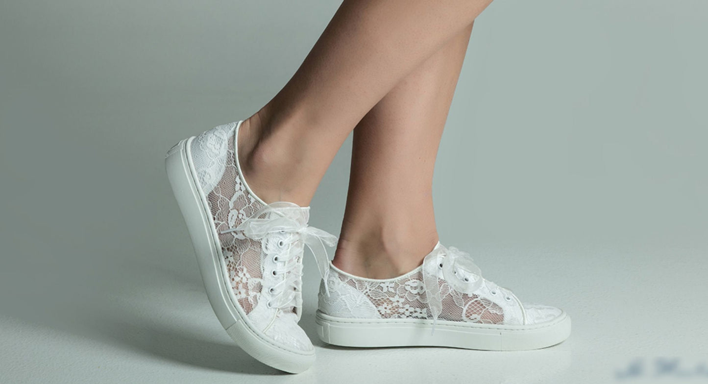 Lace Bridal Sneakers