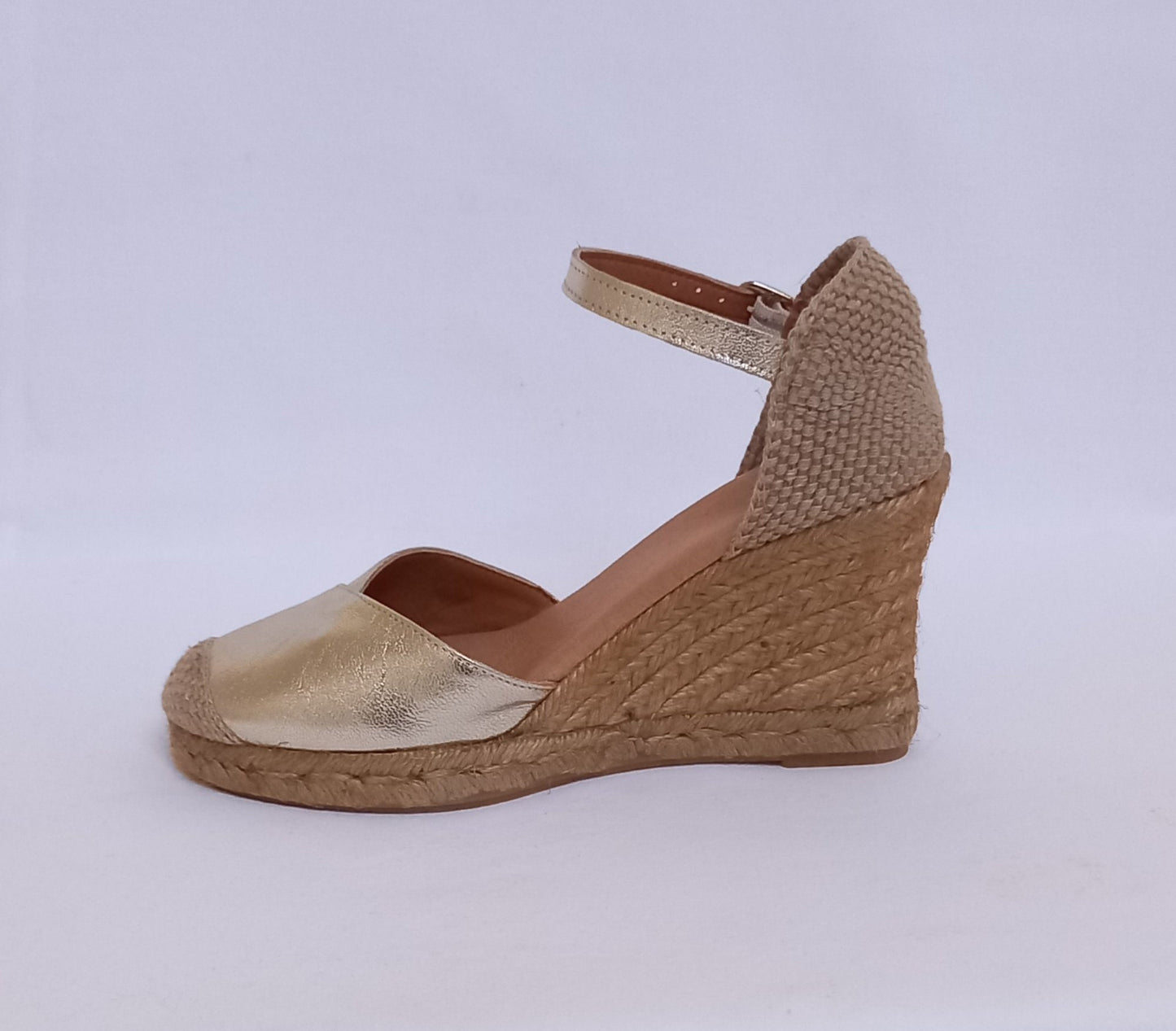 Jute wedge espadrilles, Spanish espadrilles, Spanish espadrilles for women, Gold espadrilles for women