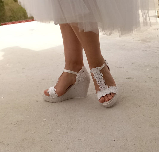 Bridal Espadrilles with Wedges Toscana