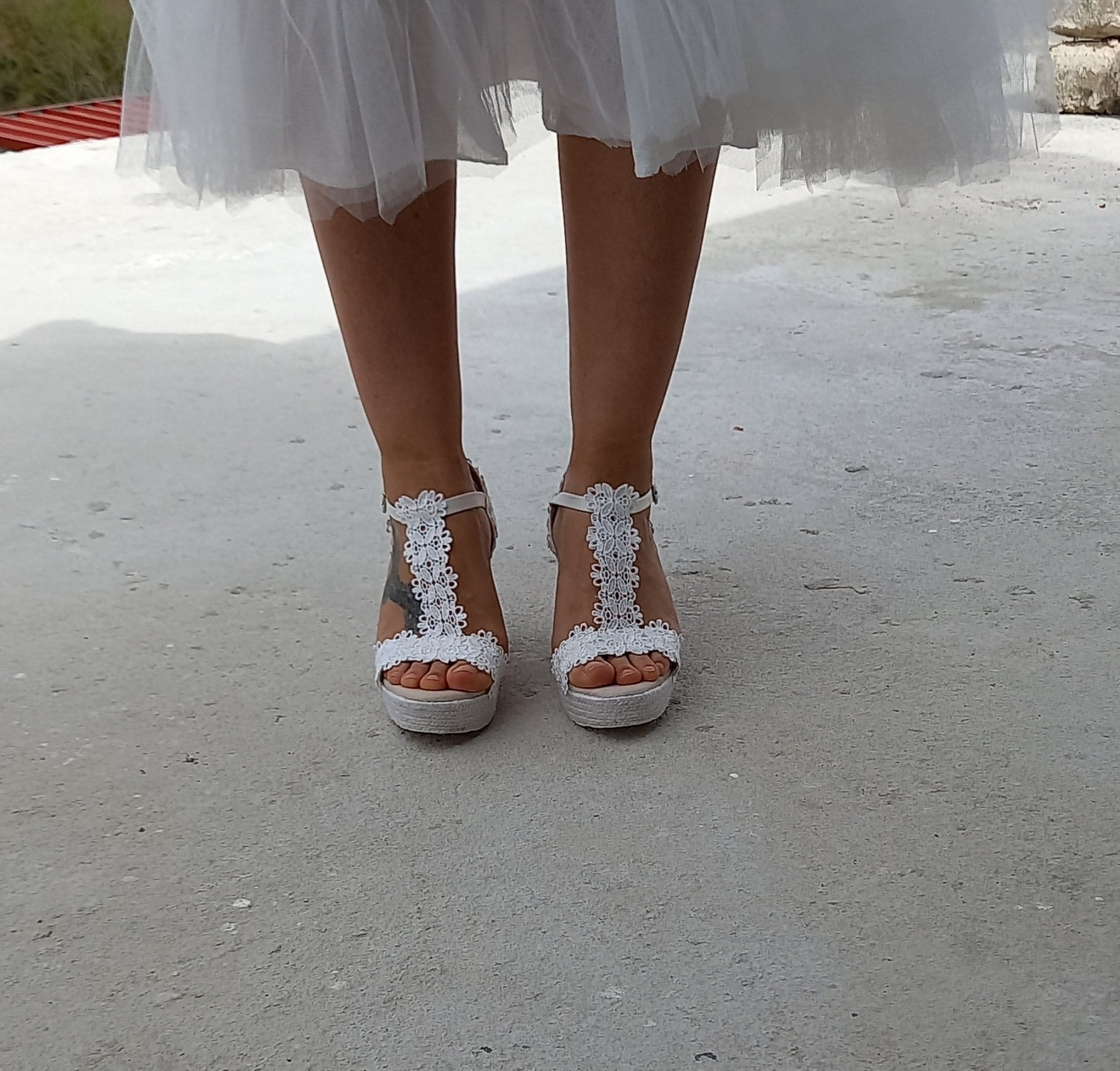 Bridal Espadrilles with Wedges Toscana