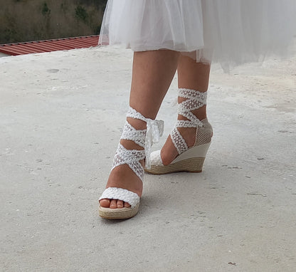Wedding sandals, Beach wedding sandals, Bridal espadrilles, Bridal sandals heels for beach wedding, Wedding shoes,
