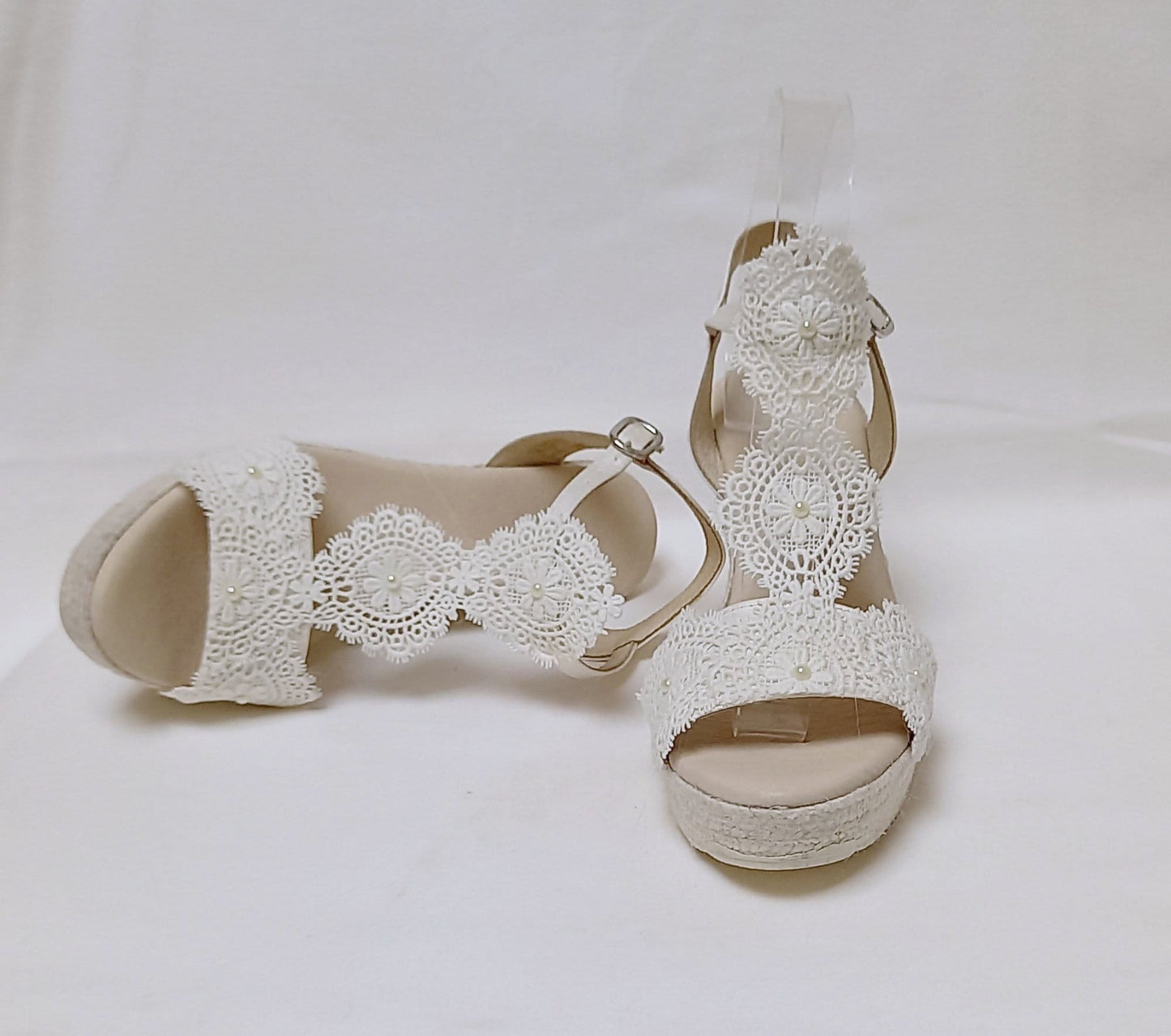 Sandalias boda playa, Sandalias boda boho-chic, Bridal espadrilles, Sandals for brides,  Sandals with lace for wedding, Bridal Shower Gift