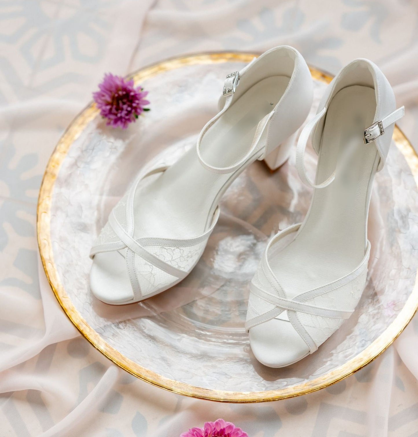 Lace Bridal Sandals Maddie