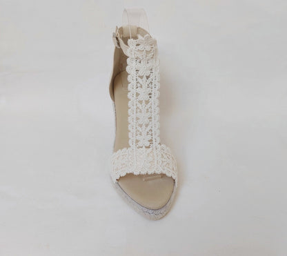 Low wedge bridal espadrilles, 8.2cm or 5cm wedge bridal espadrilles. Bridal sandals with jute wedges, Comfortable bridal wedges