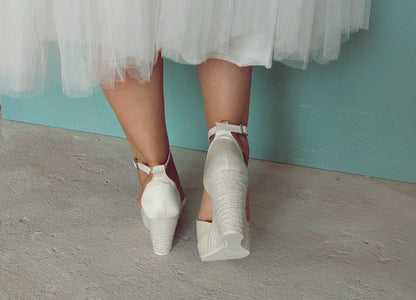Bridal Espadrilles with jute wedges, Espadrilles for wedding, Bridal sandals