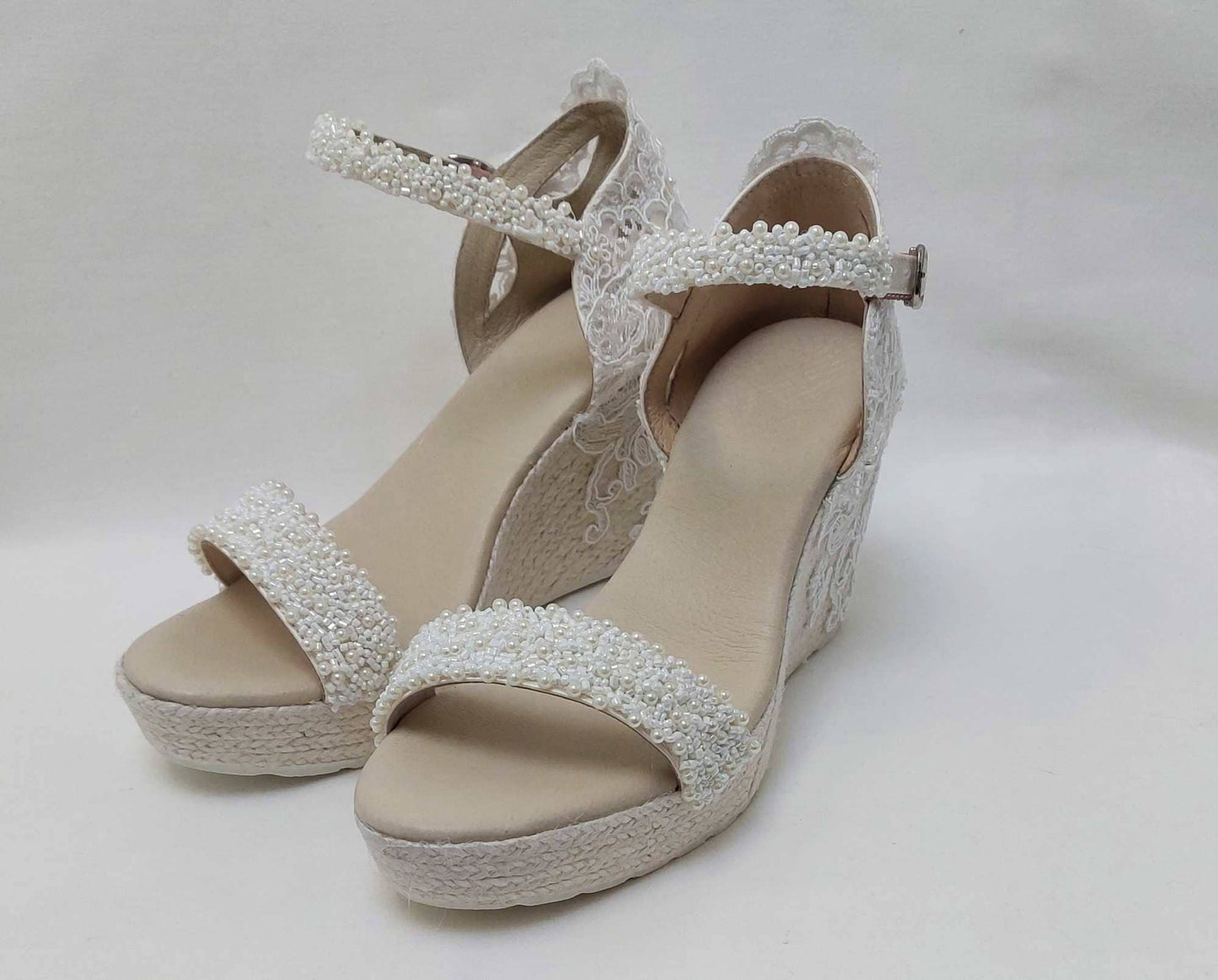 Sandals for wedding, Bridal sandals, Bridal shoes, Boho Chic Sandals for Wedding, Bridal Shower Gift, Espadrilles for Brides