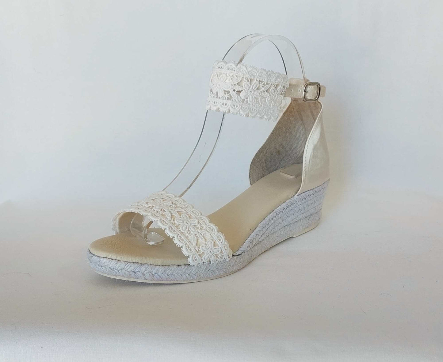 Alpargatas novia, Alpargatas con encaje, Zapatos de novia, Sandalias boda en la playa, Sandalias encaje novias, Sandalias blancas novias