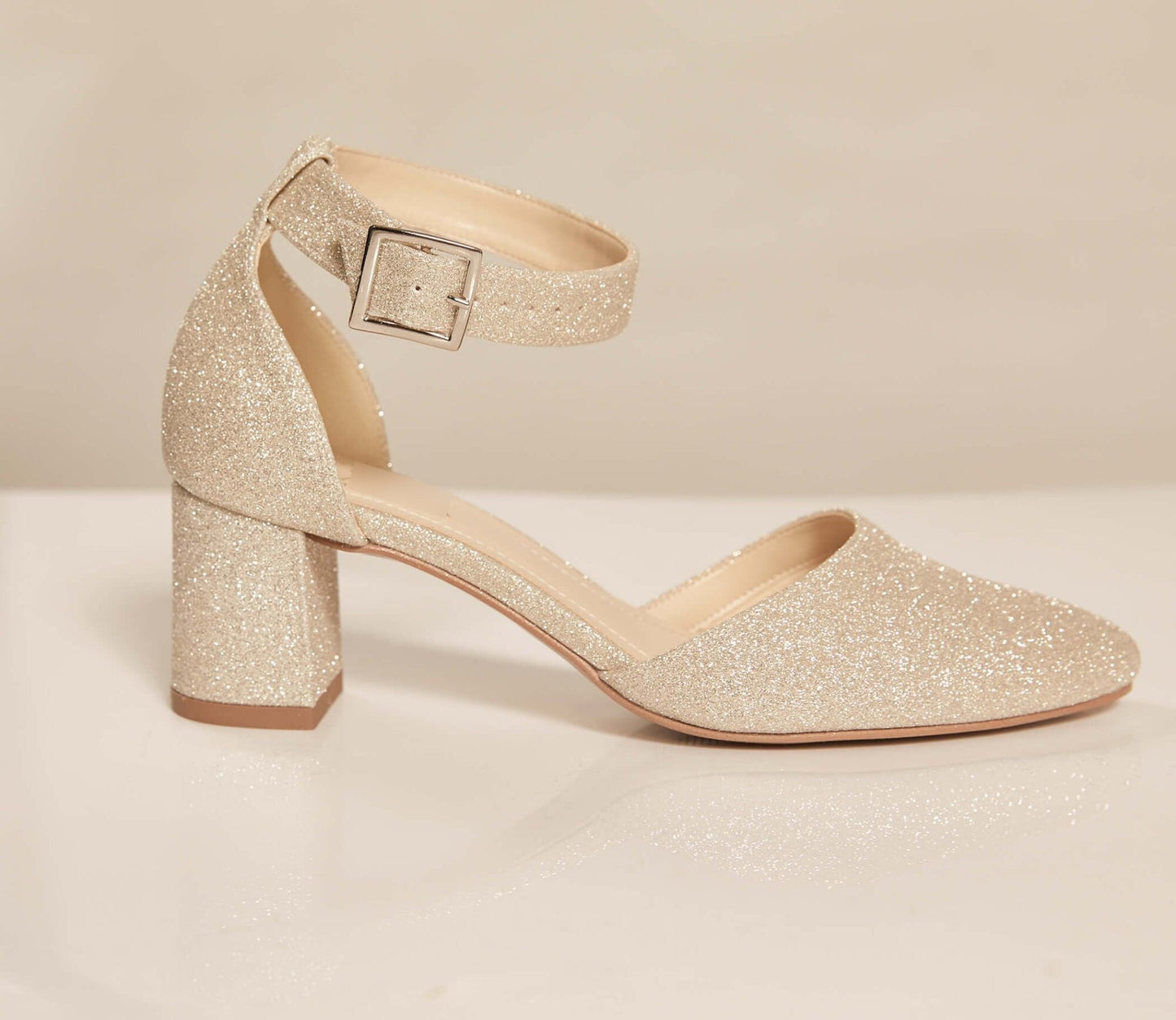 Vegan Platinum Bridal Shoes Becky