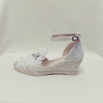Bridal espadrilles, Bridal Shoes Wedges, Bridal Sandals for beach, Beach wedding shoes, Sandals for wedding on the beach, Bridal shower gift